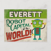 Everett Washington Robot - Funny  Briefkaart (Voorkant)