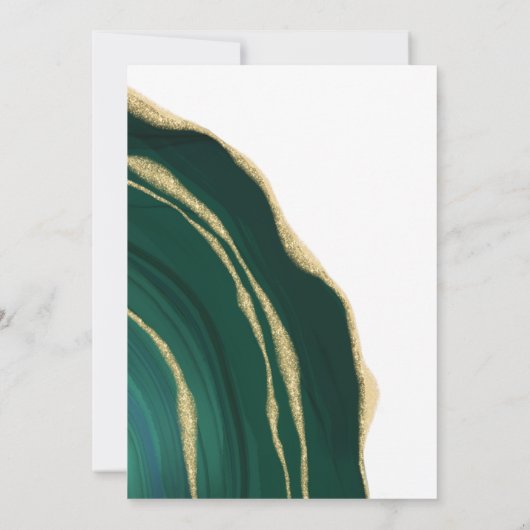 Everglade agaat, Forest Green bruiloft Kaart (Achterkant)