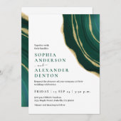 Everglade agaat, Forest Green bruiloft Kaart (Voorkant / Achterkant)