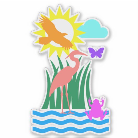 Everglade Creatures Sticker (Voorkant)