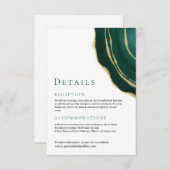 Everglade groene agaat edelsteen informatiekaartje (Voorkant / Achterkant)