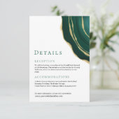 Everglade groene agaat edelsteen informatiekaartje (Staand voorkant)