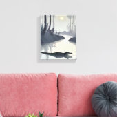 Everglades Alligator | National Park Waterverf Canvas Afdruk (Insitu (Woonkamer))