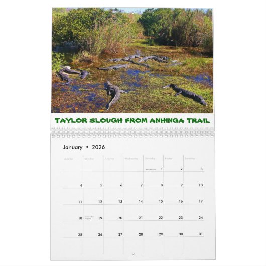 Everglades Calendar Kalender (Jan 2026)