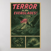 Everglades Comic - Alligator Attack Horror Poster (Voorkant)