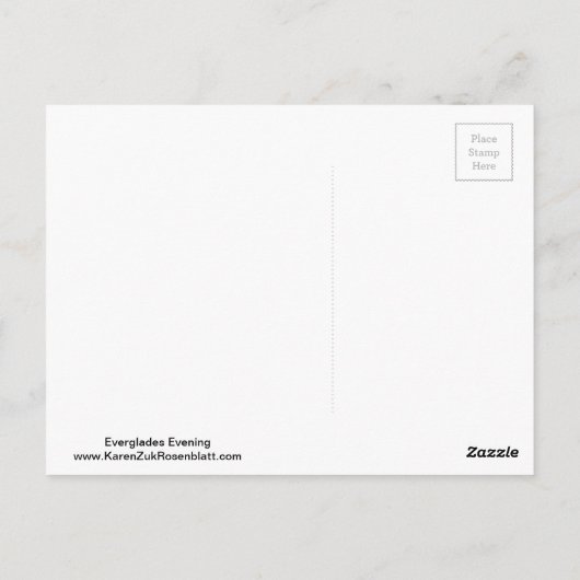 Everglades Evening Briefkaart (Achterkant)