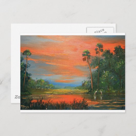 Everglades Fire Sky Briefkaart (Voorkant / Achterkant)
