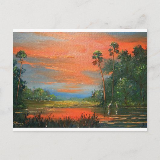 Everglades Fire Sky Briefkaart (Voorkant)