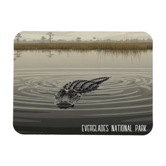 Everglades Florida Alligator Reis Magneet (Horizontaal)