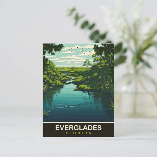 Everglades, Florida, reizen Briefkaart (Staand voorkant)