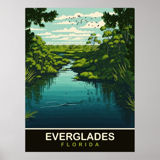 Everglades, Florida, reizen Poster (Voorkant)