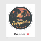 Everglades Florida  zonsondergang Sticker (Vel)