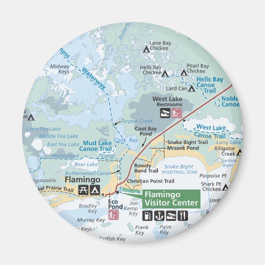 Everglades map magnet (Voorkant)