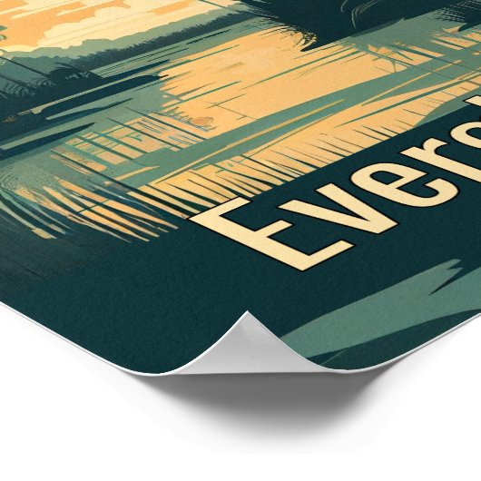 Everglades Minimalistisch  Art Poster (Hoek)