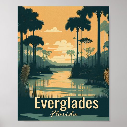 Everglades Minimalistisch  Art Poster (Voorkant)