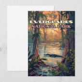 Everglades National Park Alligator Florida Kaart (Voorkant / Achterkant)