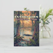 Everglades National Park Alligator Florida Kaart (Staand voorkant)