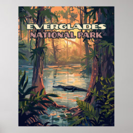 Everglades National Park Alligator Swamp Florida Poster