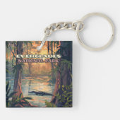 Everglades National Park Alligator Swamp Florida Sleutelhanger (Achterkant)