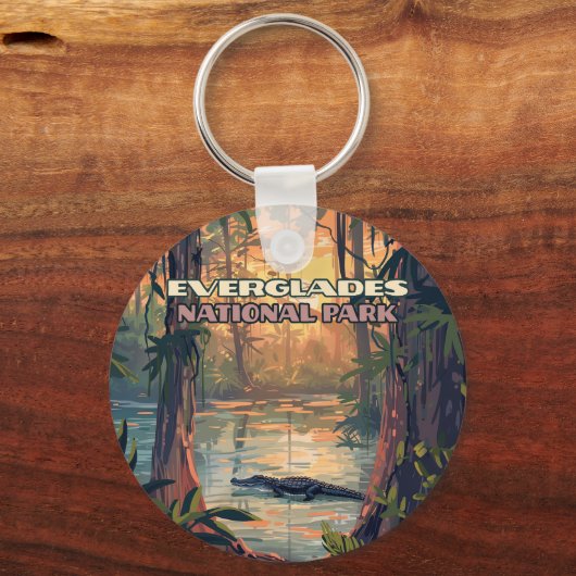 Everglades National Park Alligator Swamp Florida Sleutelhanger (Achterkant)