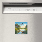 Everglades National Park Florida Alligator Heron Magneet (Insitu (Vaatwasser))