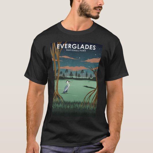 Everglades National Park Florida bij nacht T-shirt (Voorkant)