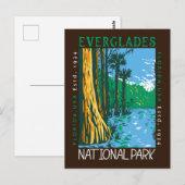 Everglades National Park Florida Distress Retro Briefkaart (Voorkant / Achterkant)