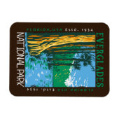 Everglades National Park Florida Distress Retro Magneet (Horizontaal)