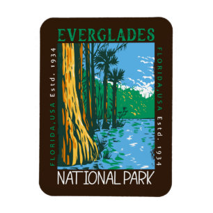 Everglades National Park Florida Distress Retro Magneet