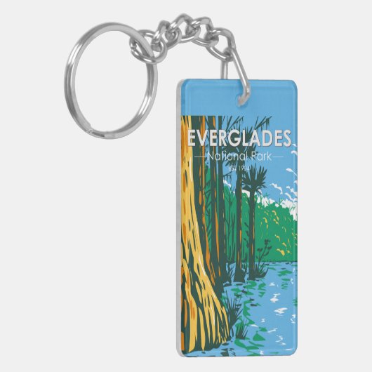 Everglades National Park Florida Double Sided Sleutelhanger (Voorkant Links)