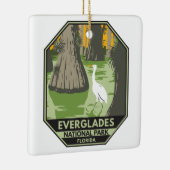 Everglades National Park Florida Egret  Keramisch Ornament (Rechts)