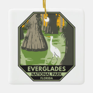 Everglades National Park Florida Egret Keramisch Ornament
