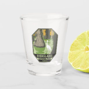 Everglades National Park Florida Egret  Shot Glas