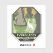 Everglades National Park Florida Egret  Sticker (Vel)