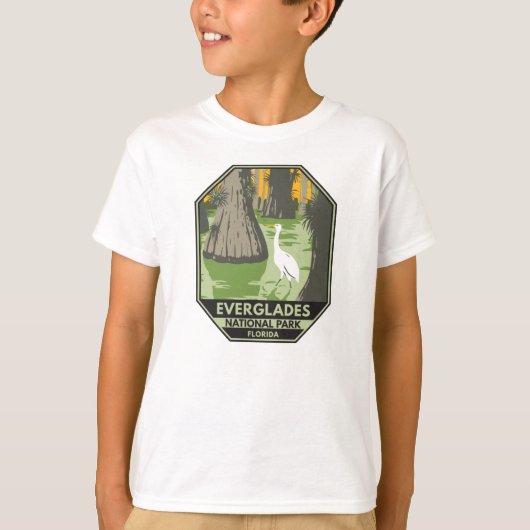 Everglades National Park Florida Egret  T-S T-shirt (Voorkant)