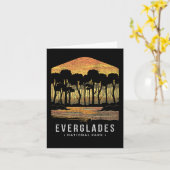 Everglades National Park Florida FL Citrus State V Kaart (Gele Bloem)