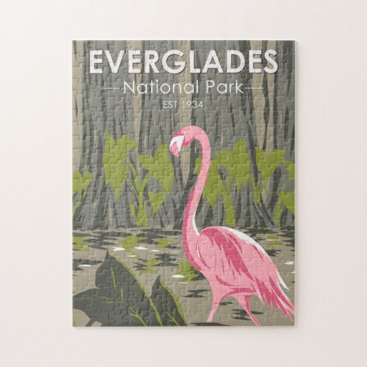 Everglades National Park Florida Flamingo  Legpuzzel (Verticaal)