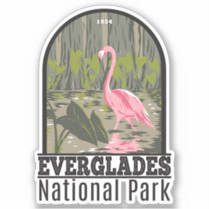 Everglades National Park Florida Flamingo  Sticker