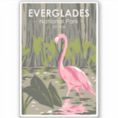 Everglades National Park Florida Flamingo  Sticker (Voorkant)
