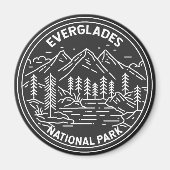 Everglades National Park Florida Monoline Magneet (Voorkant)