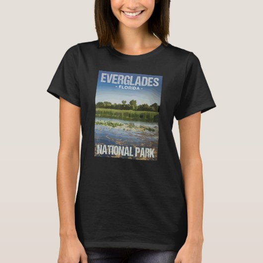 Everglades National Park Florida Poster Design T-shirt (Voorkant)