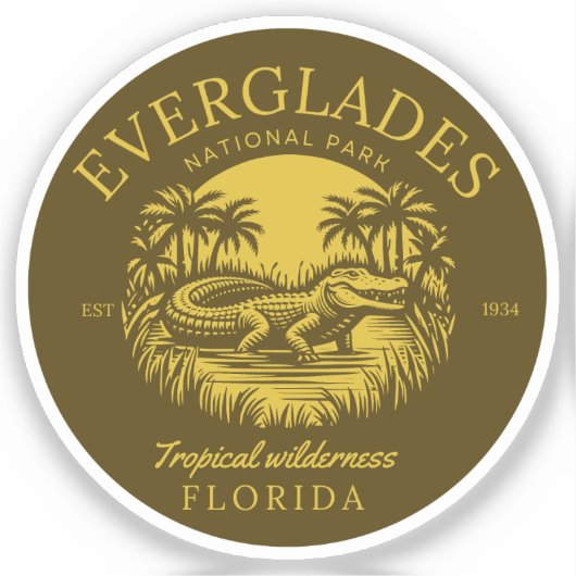 Everglades National Park Florida  Sticker (Voorkant)