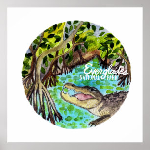 Everglades National Park Florida Waterverf Poster