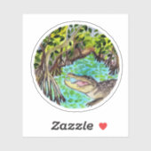 Everglades National Park Florida Waterverf Sticker (Vel)