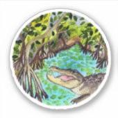 Everglades National Park Florida Waterverf Sticker (Voorkant)