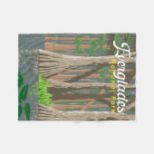 Everglades National Park Illustratie Reiskunst Fleece Deken (Voorkant (Horizontaal))