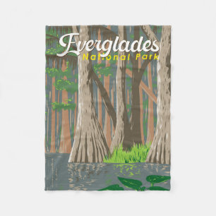 Everglades National Park Illustratie Reiskunst Fleece Deken