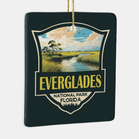 Everglades National Park Illustratie Reiskunst Keramisch Ornament (Rechts)