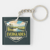 Everglades National Park Illustratie Reiskunst Sleutelhanger (Achterkant)