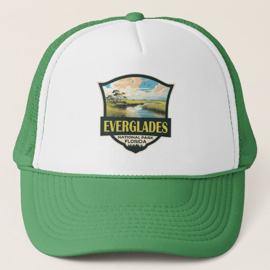 Everglades National Park Illustratie Reiskunst Trucker Pet (Voorkant)
